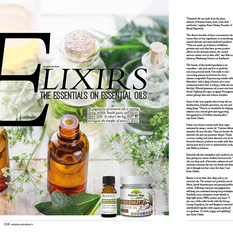 We talk to Modern Hair and Beauty magazine about all things oil and beauty - earthYARD