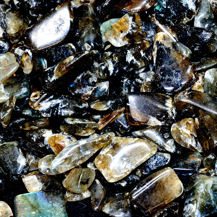 Labradorite Crystal Chips - 100gm