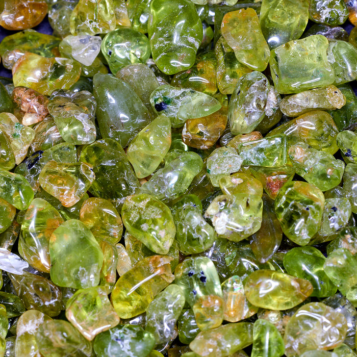 Peridot Crystal Chips - 100gm