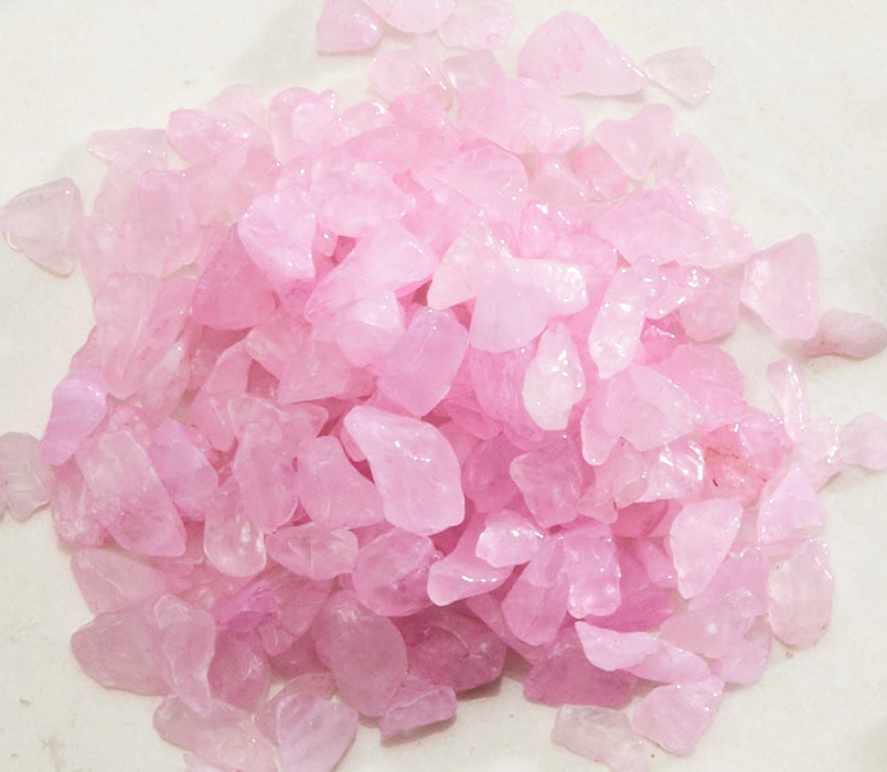 Rose Quartz Chips Dark - 100gm